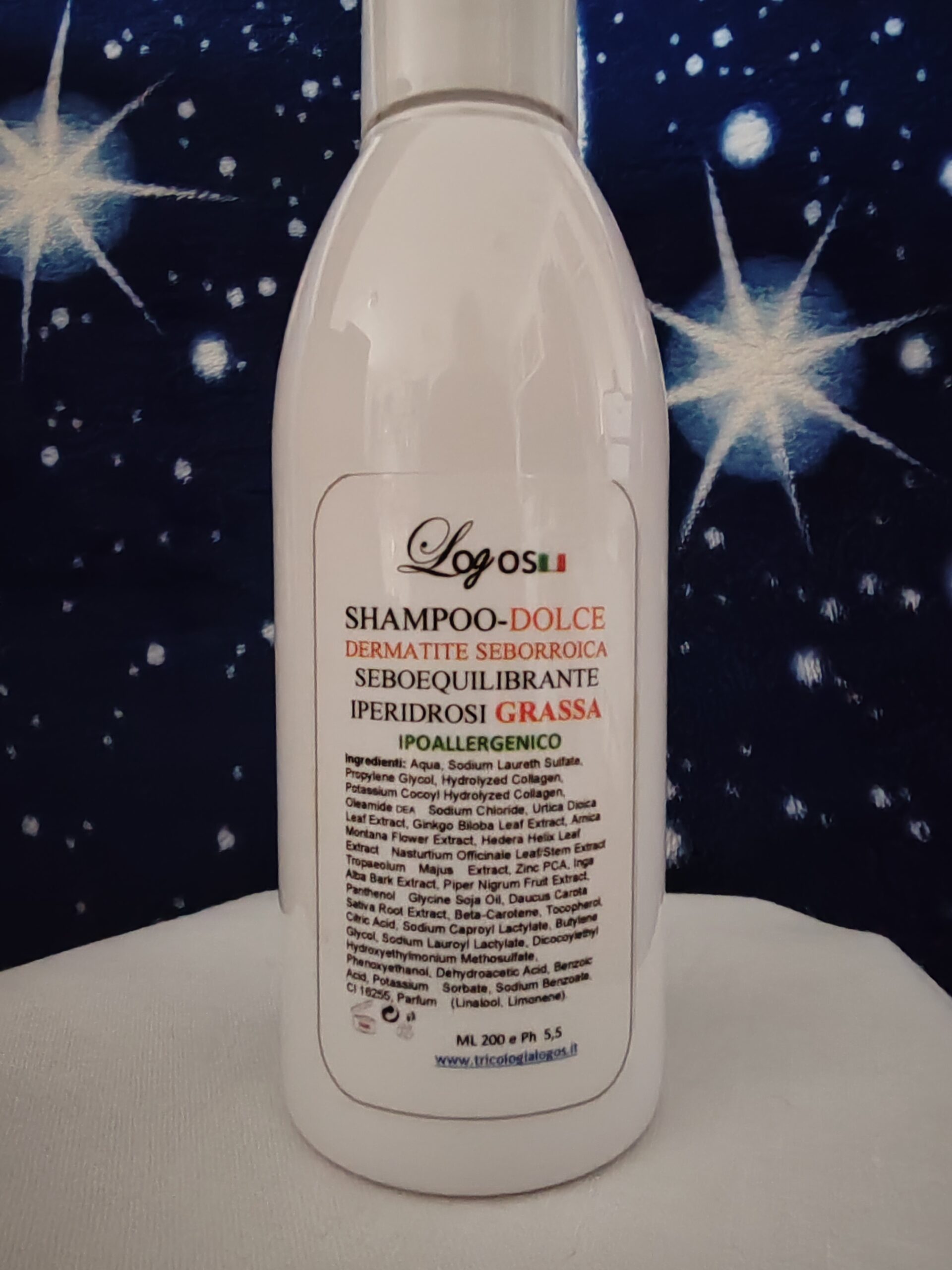 SHAMPOO SEBO GRASSA. 200ML Allevia la Dermatite Seborroica.