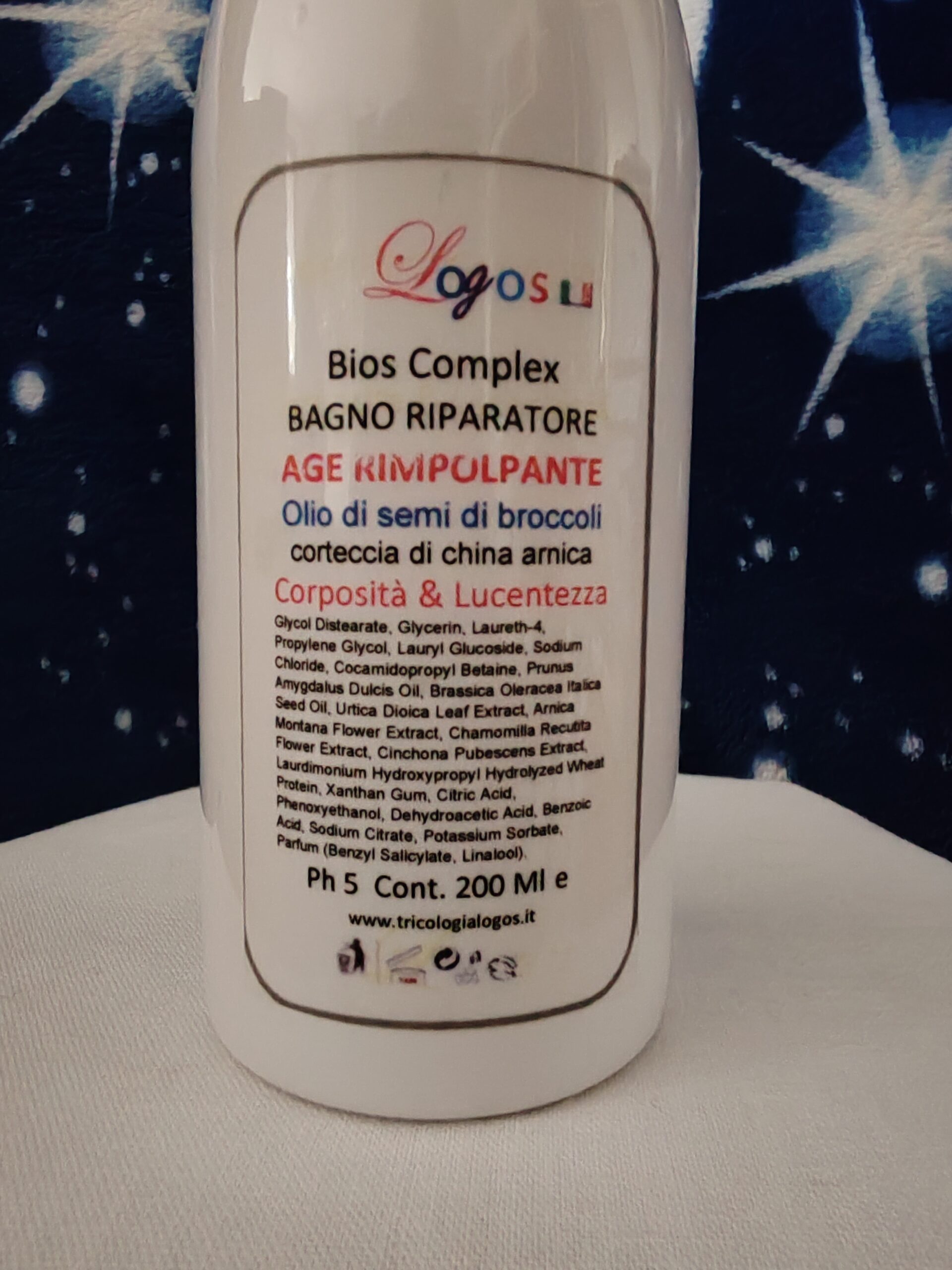 SHAMPOO RIMPOLPANTE Olio semi di broccoli e korteccia di kina bianca (Ingrossa lo stelo del capello) 200 ML